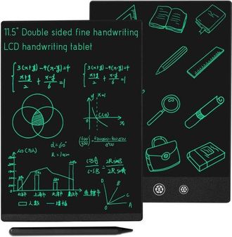 OEM Tableta De Escritura Lcd De 12 Pulgadas Con Dos Pantallas, Bloc De Dibujo Electr&oacute;nico Borrable Y Reutilizable, Color Negro