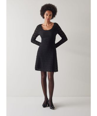 L.k. Bennett Womens Jolie Dresses, Black Nylon - Size Small