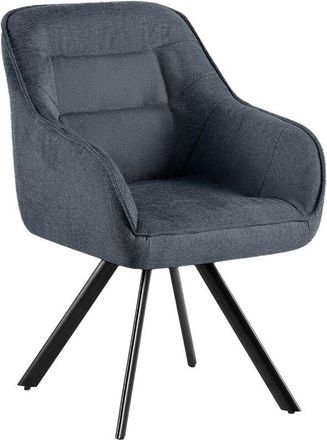 Clp Silla De Comedor Pettuli Gris Oscuro Tela