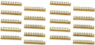 OEM 20 Etiquetas De Precio Digitales 3d Ajustables Para Estantes Met&aacute;licos, Kit De Precio Cuadrado Gbp Para Exhibici&oacute;n En Joyer&iacute;as, Relojer&iacute;as Y Oficinas