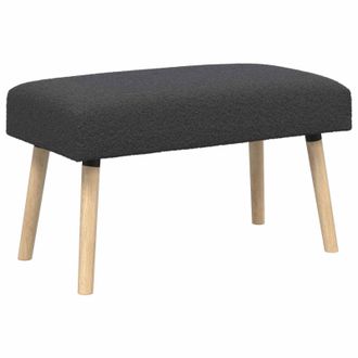 vidaXL Banco Liso Gris Oscuro 80 X 40 X 46 Cm Boucl&eacute; Vidaxl