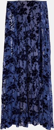 Rodarte Caped off-shoulder jacquard maxi dress