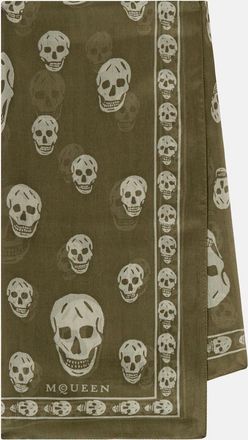 Alexander McQueen Pa&ntilde;uelo de seda Skull estampado