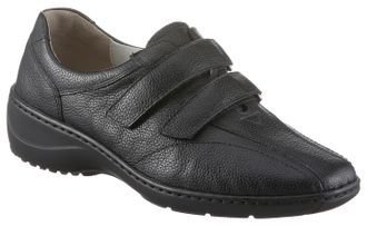Waldl&auml;ufer Klettschuh WALDL&Auml;UFER KYA, Damen, Gr. 4,5 (37,5), schwarz, Leder, Schuhe Klettschuh, Slipper, Bequemschuh in Komfortweite H (= sehr weit)