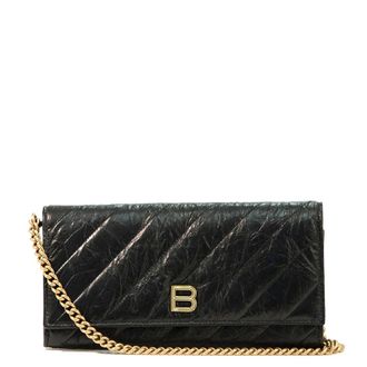 Balenciaga Crush Quilt Leather Wristlet