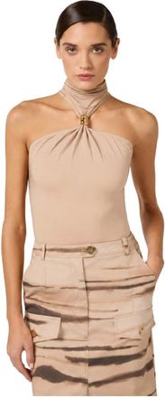Elisabetta Franchi Mujer, Camisetas, Beige, Talla: M