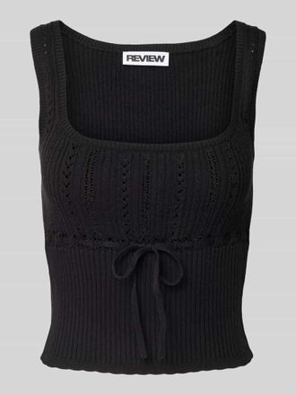 Review Tanktop mit Square-Neck-Ausschnitt in Black, Gr&ouml;&szlig;e S