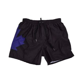 Dsquared2 Badmode, Heren, Zwart, M, Elastische Zwemshorts met Tailleband