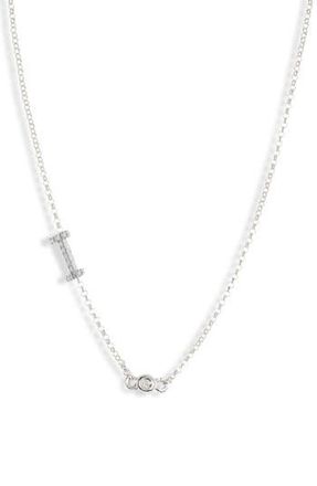 Meshmerise Bezel Diamond Initial Chain Necklace - 0.2ct. in White-I at Nordstrom Rack