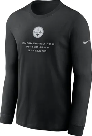 Nike Pittsburgh Steelers Team Issue Nike Mens Dri-FIT NFL Long-Sleeve T-Shirt in Black | 02EW00A7L-ZSZ