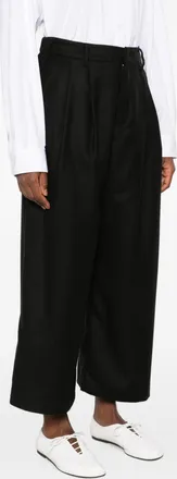 Susanne Bommer Wide-Leg Wool Trousers - Black