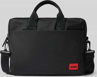 HUGO BOSS Laptoptasche mit Label Patch Modell ETHON 3.0_S in BLACK, Größe 1