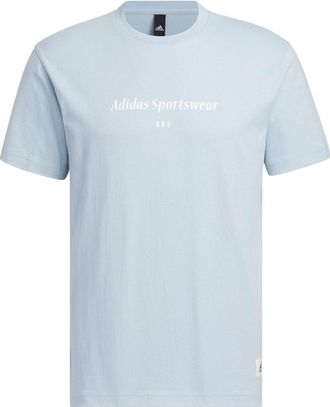 adidas Sportswear Lounge Short Sleeve T-Shirts Blue IP4993