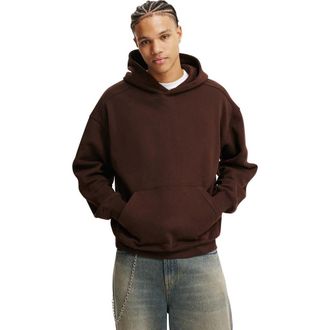 Cotton On Box Fit Hoodie in Dark Oak at Nordstrom, Size Xx-Large