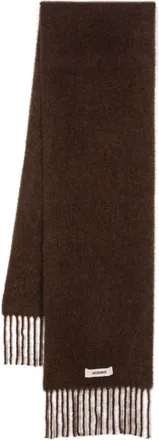 Jacquemus LEcharpe Carro scarf - unisex - Alpaca/Virgin Wool/Mohair/Polyamide - One Size - Brown