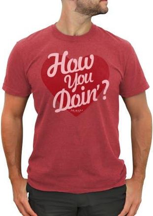 Friends Mens Friends Classic Central Perk Logo Graphic T-Shirt in Red Heather at Nordstrom, Size Xx-Large