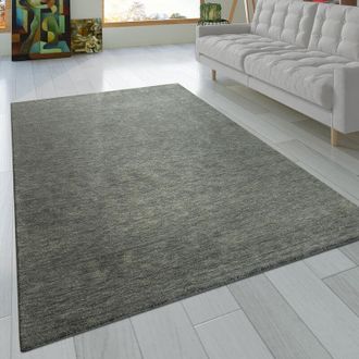 Paco Home Paco Home - Alfombra Salon De Habitacion Pelo Corto Fibra Natural Lisa A Mano Gabbeh 120x170 Cm, Gris