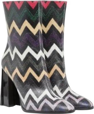 Missoni Multicoloured Zig Zag Ankle Boots Size 39