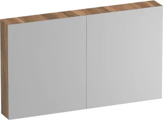 Marcel Breuer Impress Deluxe spiegelkast - 120x70x15cm - interne en externe verlichting - 2 dubbelzijdige spiegeldeuren - Honey