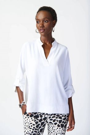 Joseph Ribkoff Boxy Top With Dolman Sleeves In Vanilla