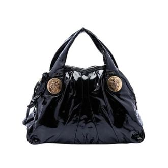 Gucci Pre-owned Patent Leather Satchel - Dames - Vintage Handtas - Zwart - ONE Size - Leer - Vintage