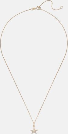 Stone and Strand Lucky Starfish 14kt gold pendant necklace with diamonds