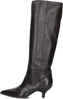 Lina Locchi Bruin Leren Hoge Laarzen AV 256 - Dames - Laarzen met Hak - Bruin - 39 EU - Leer - Schoenen