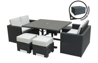 DCB Garden Dcb Garden - Oceane - Conjunto De Comedor Empotrable 8 Plazas Resina Trenzada