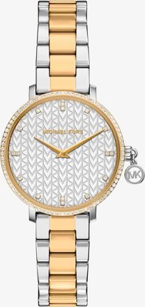 Michael Kors Mini Pyper Pav&eacute; Two-Tone Watch
