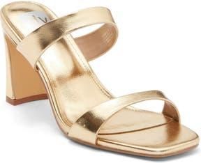 Dolce Vita Veniss Block Heel Slide Sandal in Gold Metallic at Nordstrom Rack, Size 6.5