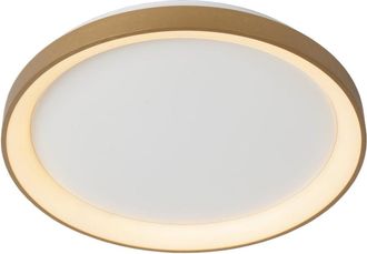 Lucide L&aacute;mpara de techo de acr&iacute;lico con 1 led integrado, oro mate / lat&oacute;n