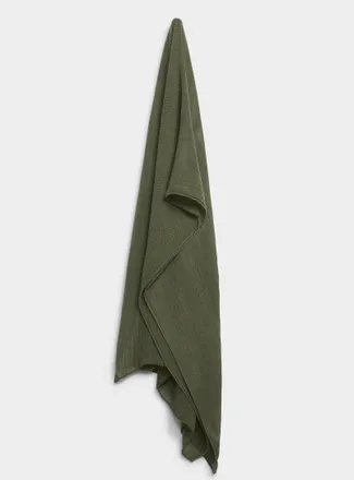 Simons Womens Rolled trim solid scarf