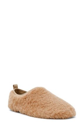Steve Madden Mino Faux Fur Flat in Tan Faux Fur at Nordstrom, Size 6.5