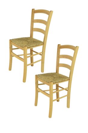 Tommychairs Tommychairs 2 Sillas Venice En Haya Color Natural Y Asiento En Paja