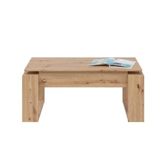 Calicosy Ciara Designer Coffee Table With Lift-Top, 102 Cm Long in Light Oak
