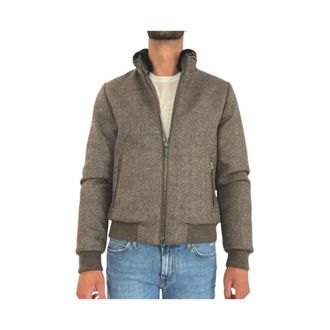 Moorer Jassen, Heren, Beige, M, Wol, Blouson liscio