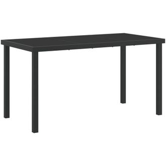 vidaXL Mesa De Jard&iacute;n Negro 140 X 80 X 73 Cm Madera Maciza De Teca Vidaxl