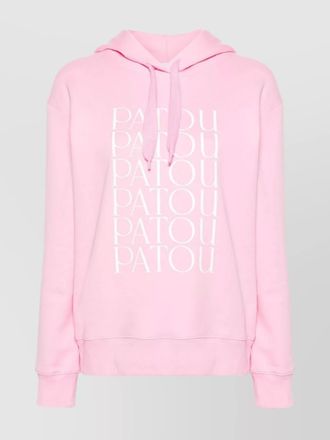 Patou logo print cotton hoodie