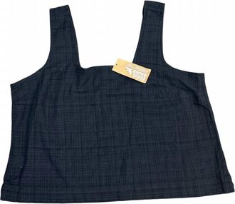 Eddie Bauer Womens Sleeveless Suns Up Cotton Blend Gauze Tank Top In Black
