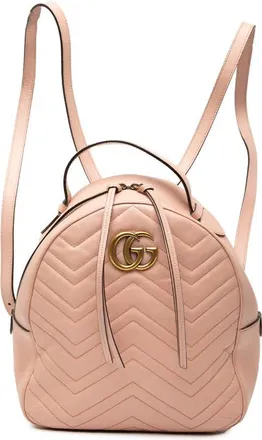 Gucci Pre-owned Gucci Small GG Marmont Matelasse Leather Backpack Unisex 476671 001998