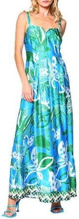 Ciebon Carisa Satin Maxi Dress in Blue at Nordstrom Rack, Size X-Small