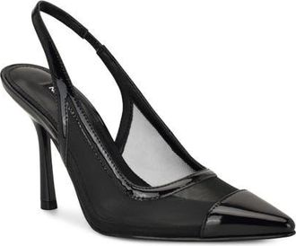 Nine West Jermain Slingback Pointed Toe Pump in Black at Nordstrom, Size 10.5