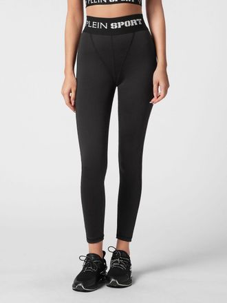 Plein Sport High-Waisted Skinny Leggings in Technical Stretch Fabric