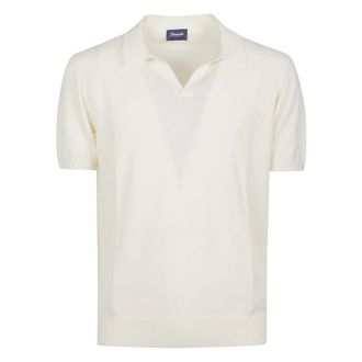 Drumohr Polo Shirts, male, White, Size: 2XL Drumohr T-shirts and Polos White