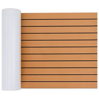 vidaXL Alfombra Para Barcos Rayado Marr&oacute;n Y Negro 240 X 60 Cm Eva Vidaxl