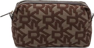DKNY Pouch con monogramma - Marrone