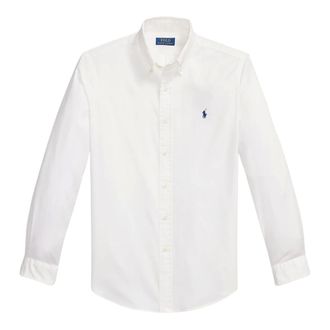 Ralph Lauren Casual Shirts, male, White, Size: XL Custom-Fit Featherweight Twill Shirt