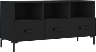 vidaXL TV Cabinet Black 102x36x50 cm Engineered Wood vidaXL