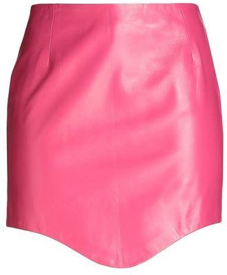 8 by YOOX LEATHER SHAPED SKIRT