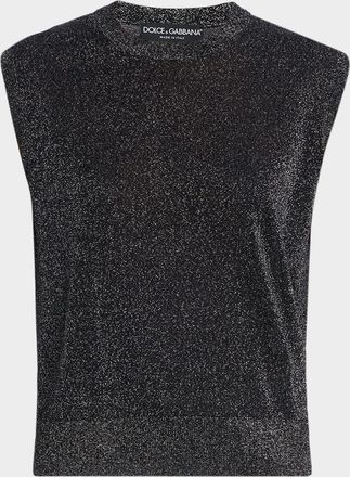 Dolce & Gabbana Metallic Knit Tank Top
